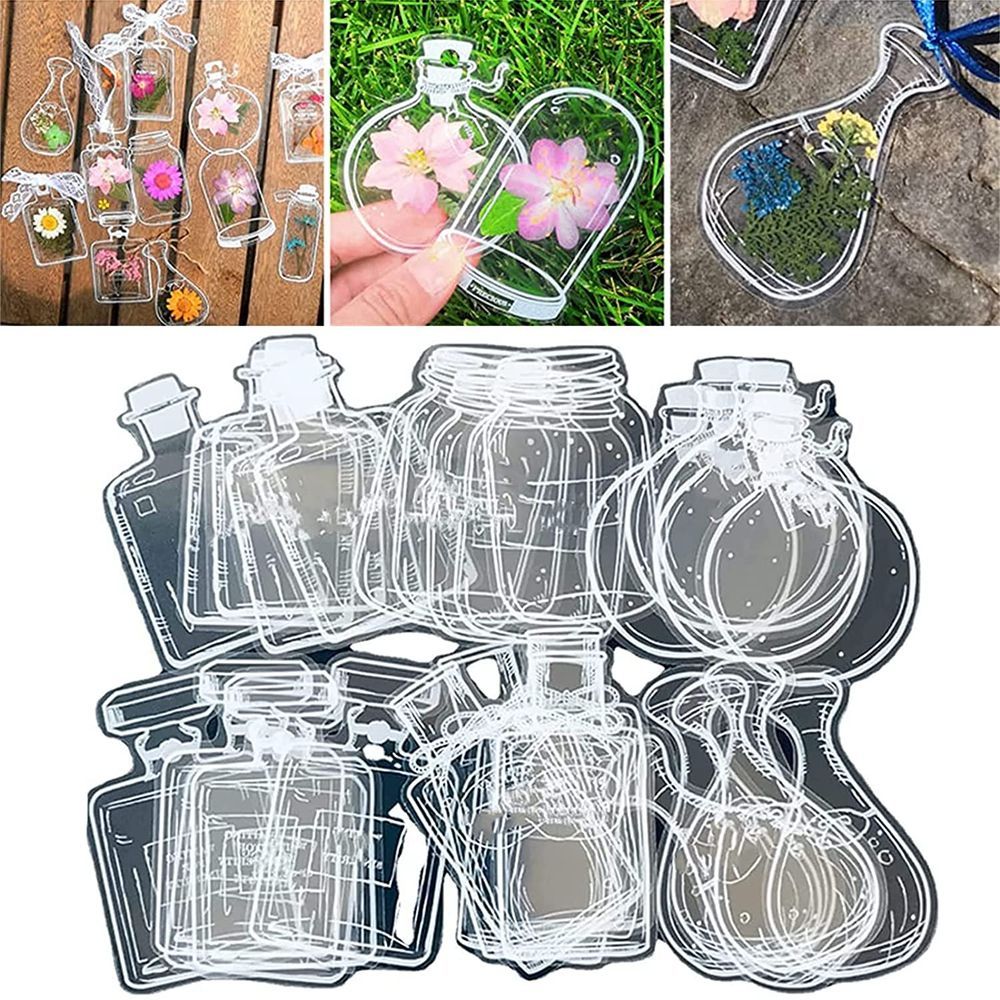 Dried Flower Bookmark - 30 Stück DIY transparente getrocknete Blume