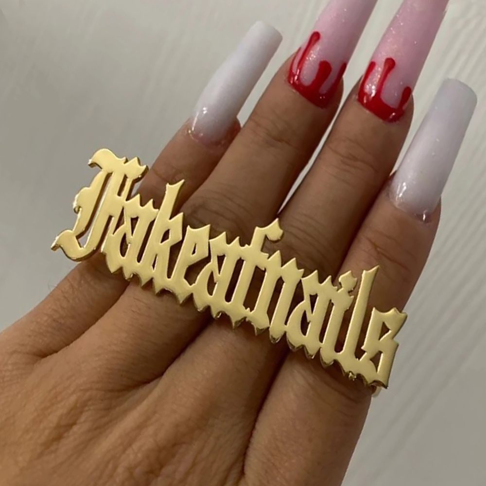 Initial Ring Custom - Benutzerdefinierter Namensring für Männer und Frauen,