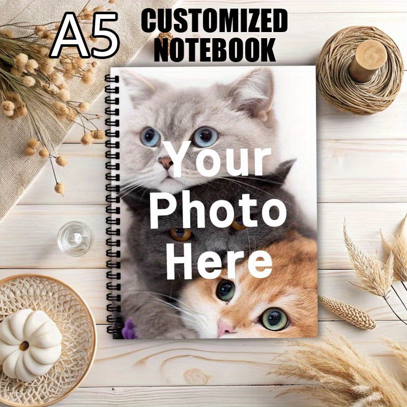 Custom Photo Book - Individuelles 1/2 Foto A5 Notizbuch mit
