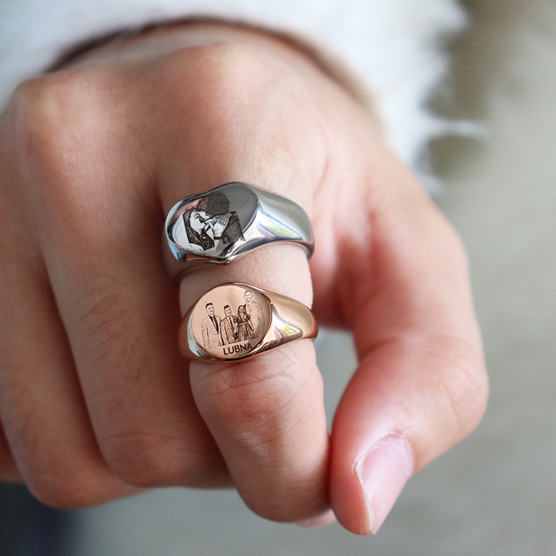 Benutzerdefinierte gravierte B – Initial Ring Custom Bewertung und Preis