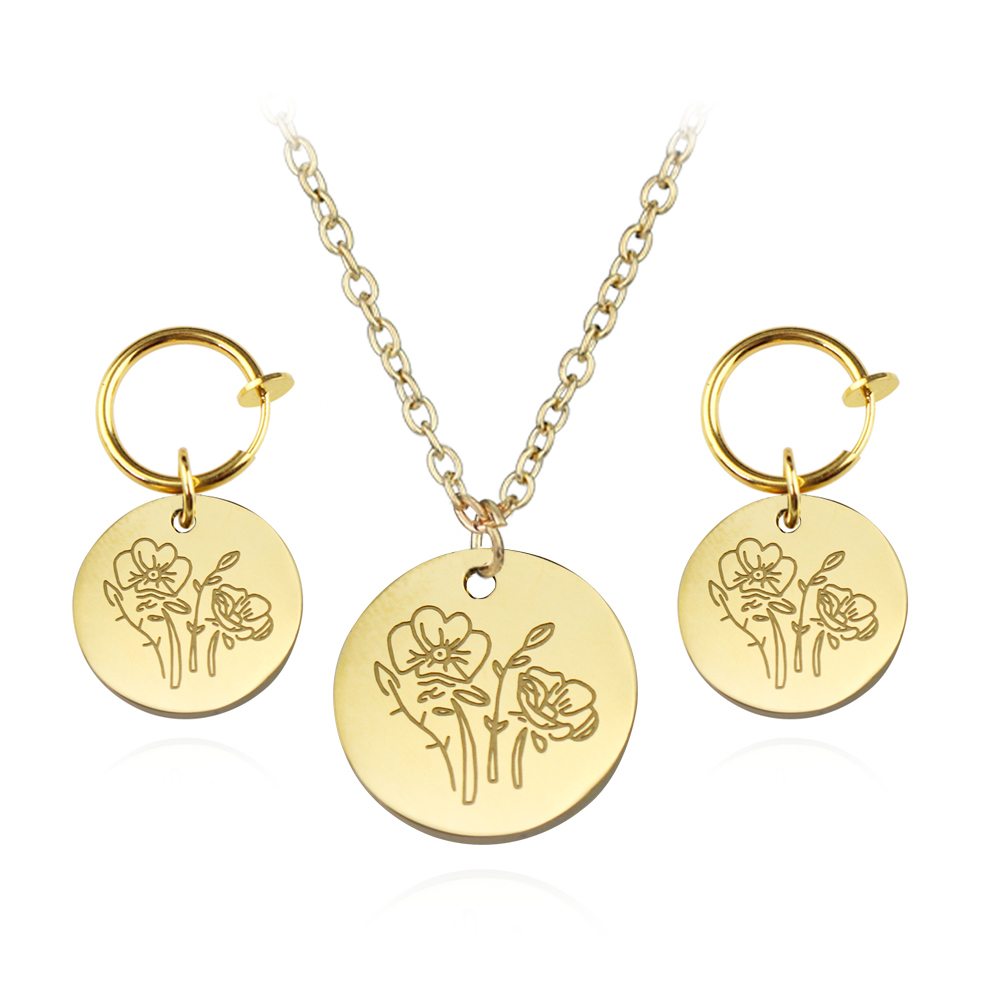 Edelstahl-Halskette mit Geburt – Birth Flower Necklace Bewertung und Preis